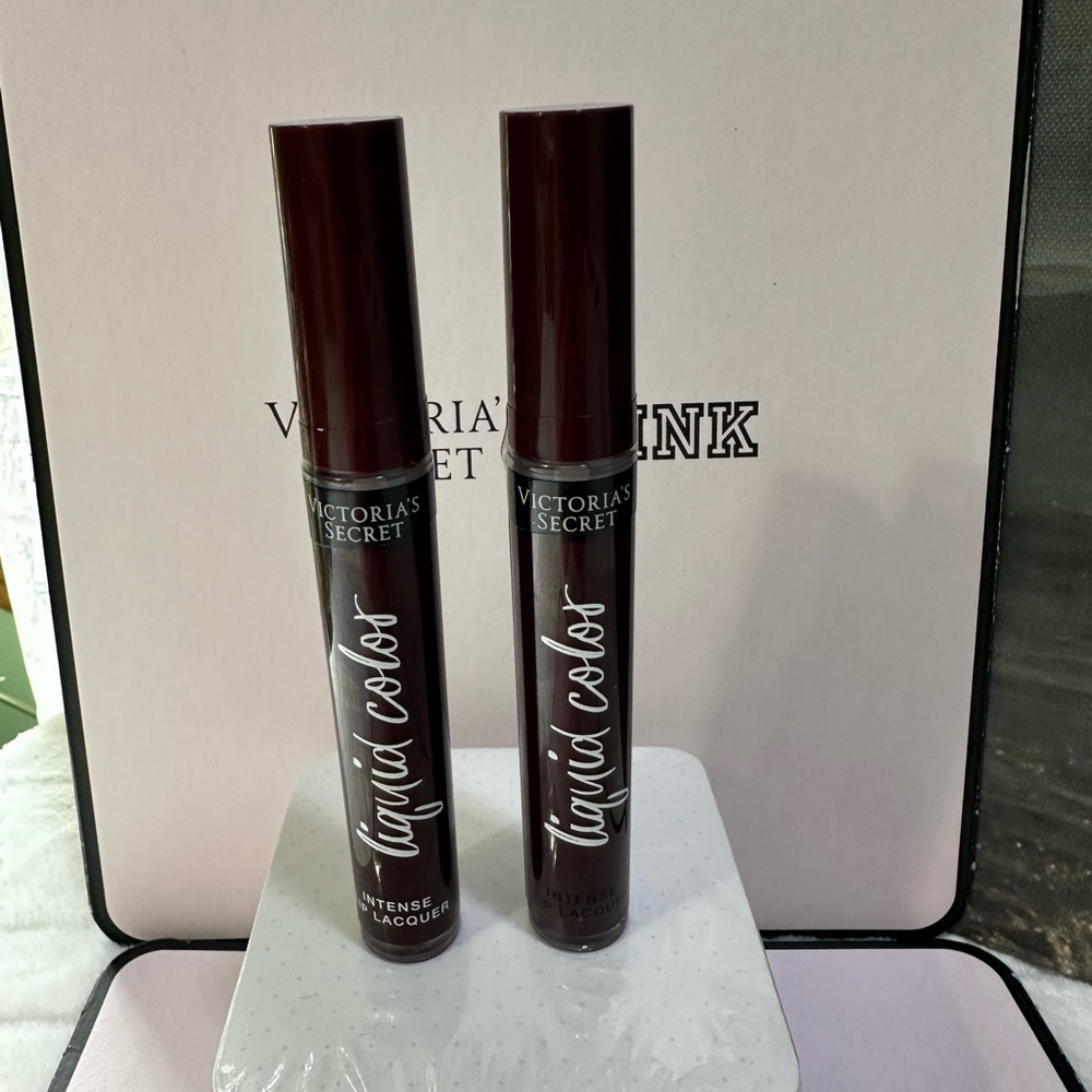 New Sealed Two Victorias Secret Liquid Color Intense Lip Lacquer Lipstick Rebel